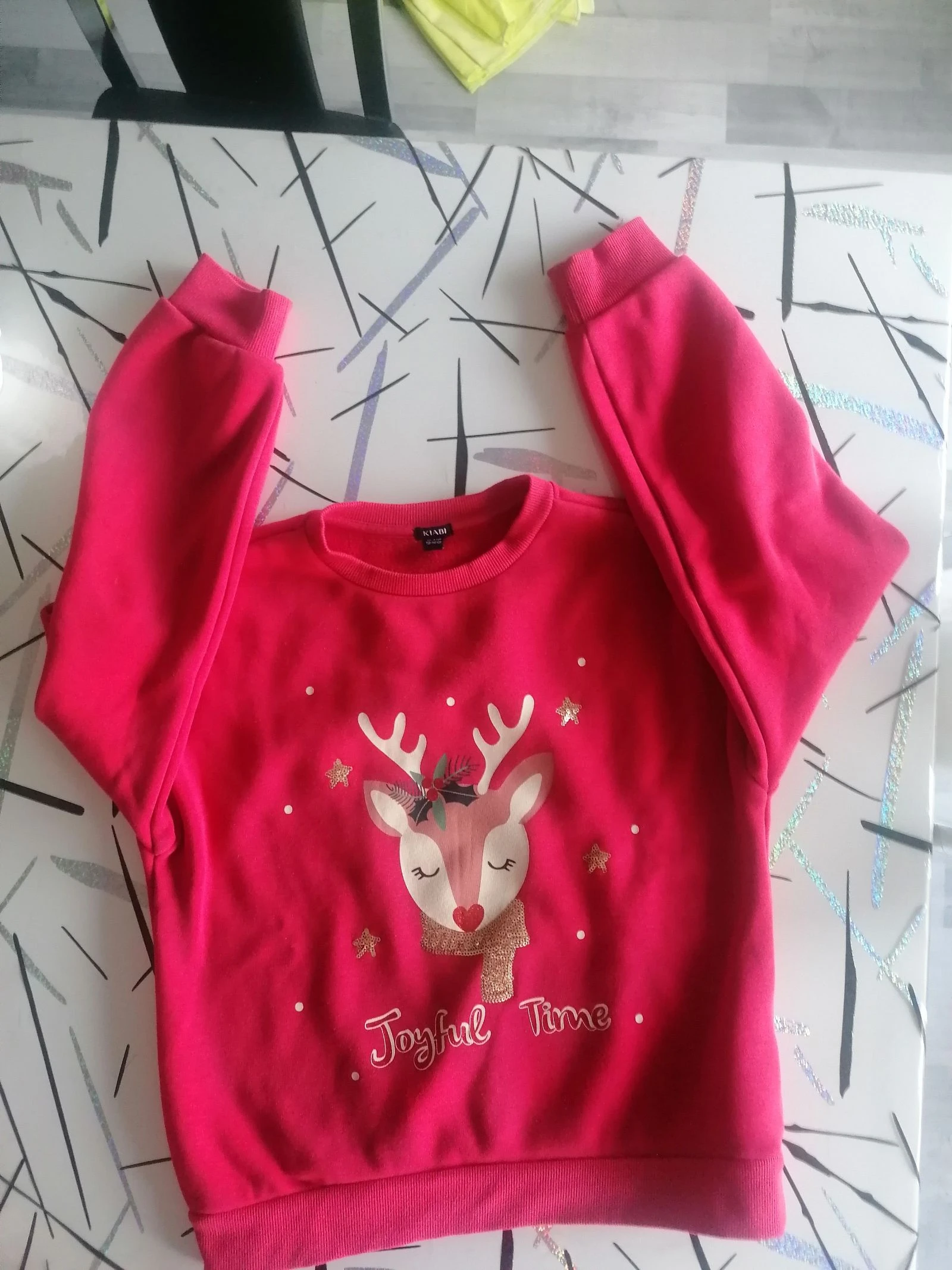 Christmas fleece sweater with reins size 10 years 👧🏻 – photo 2